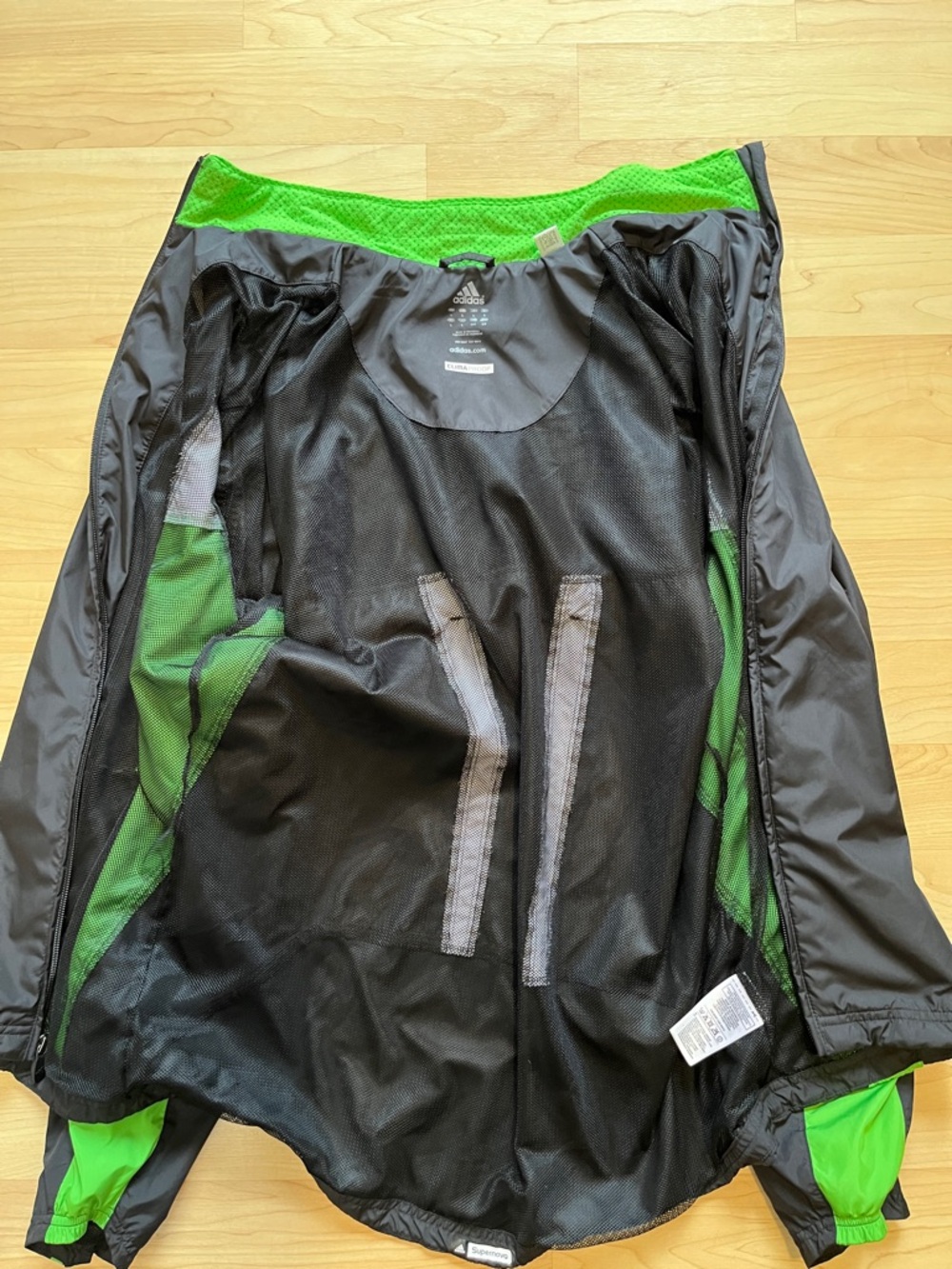 adidas Boston Marathon Running Jacket 3 Stripes Supernova Men's L - Picture 7 of 12